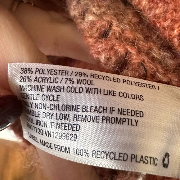 Target :: Knox Rose Sweater Rust Red Marled Knit Crewneck Wool Blend Sz XXL - Picture 12 of 12